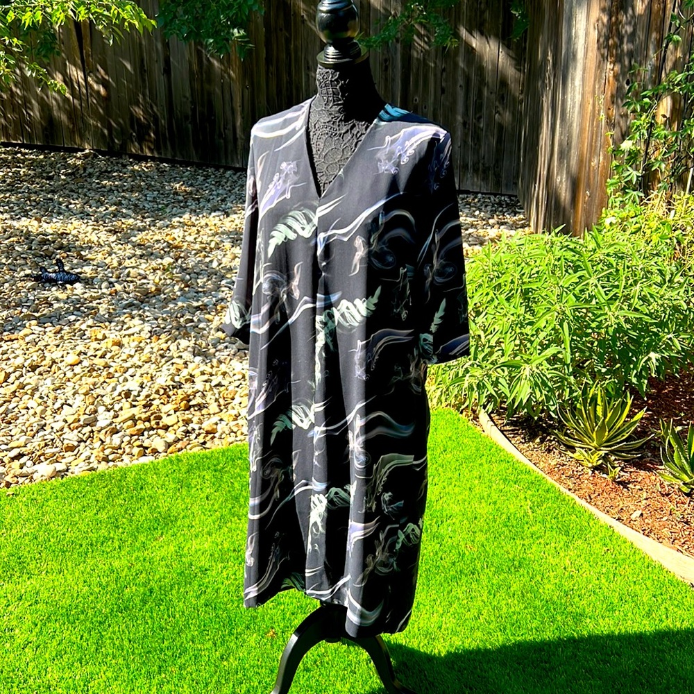 Midi dress w 3/4 sleeves and pockets